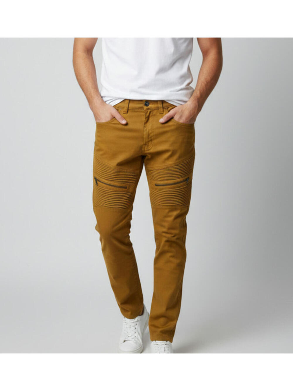 Rocawear Men’s Wheat SlimFit Pants Ribbed Panel Streetwear Style 34Wx32L MSRP$65